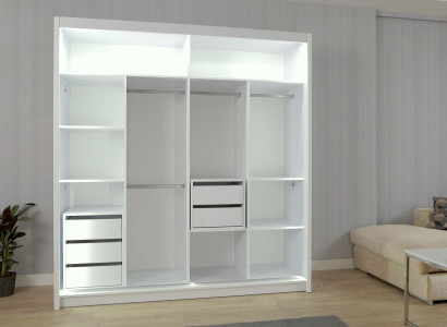 Modern White Wood Cabinets Bedroom Wardrobe Wardrobe Tall Cabinet